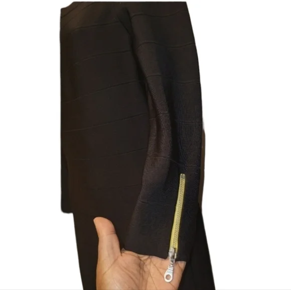 INC International Concepts Black 3/4 Length Sleeve Bandage dress - Picture 3 of 7